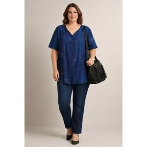 Women’s Size 18 Three-Piece Outfit – Blouse, Jessica London Jeans & Purse